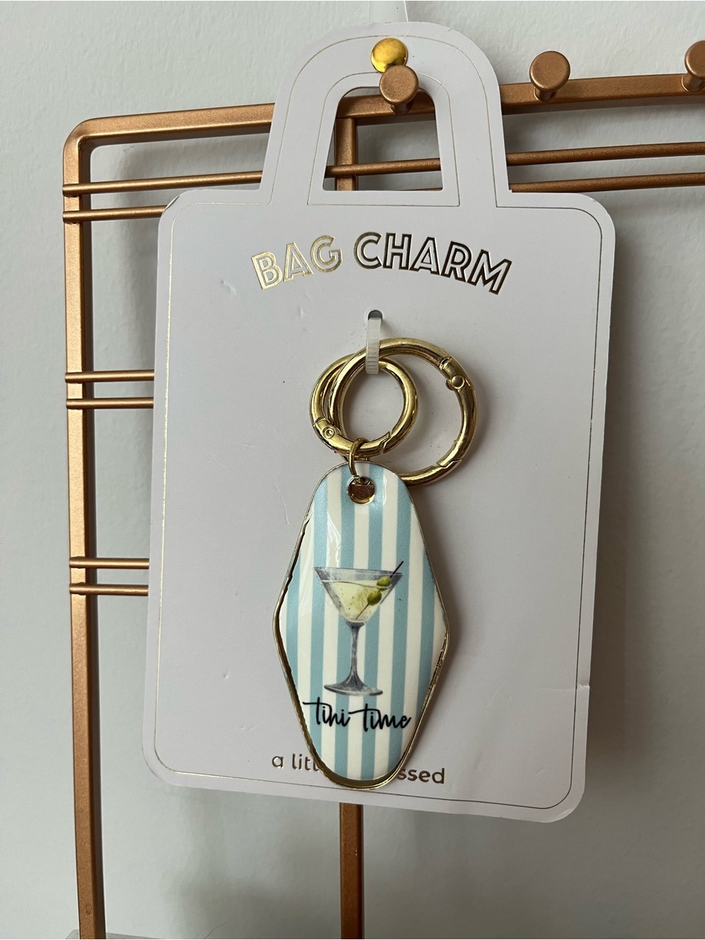 Martini Bag Charm Keychain